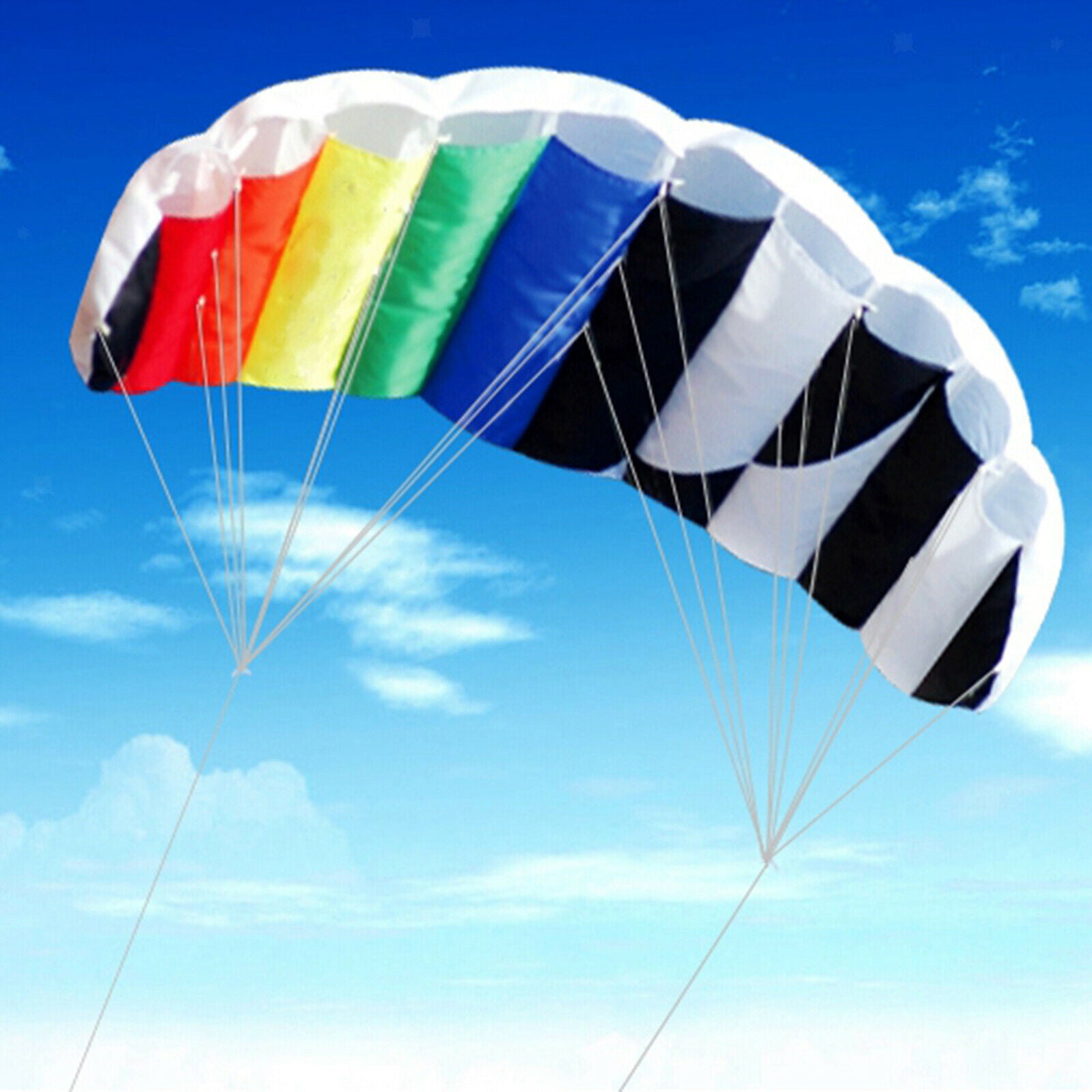 Stunt Power Kite Surfing Dual-Line Parafoil Summer Parachute Winders Trainer