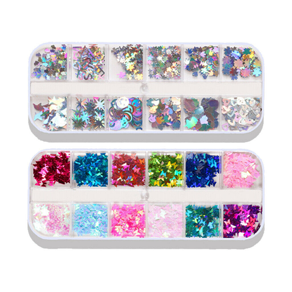 Geometry Shape Nail Sequins Paillette Make up Eyes Body Decals Supplies