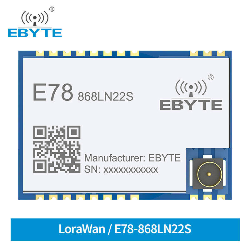LoRaWAN SoC ASR6501 868MHz 915MHz E78-868LN22S 22dBm SMD Wireless Transceiver