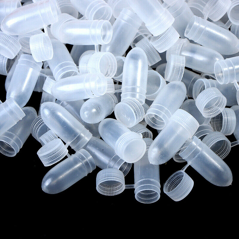 100 Pcs Portable Flip Lid Transparent Capsule Storage Containers Pill Box Hol KX