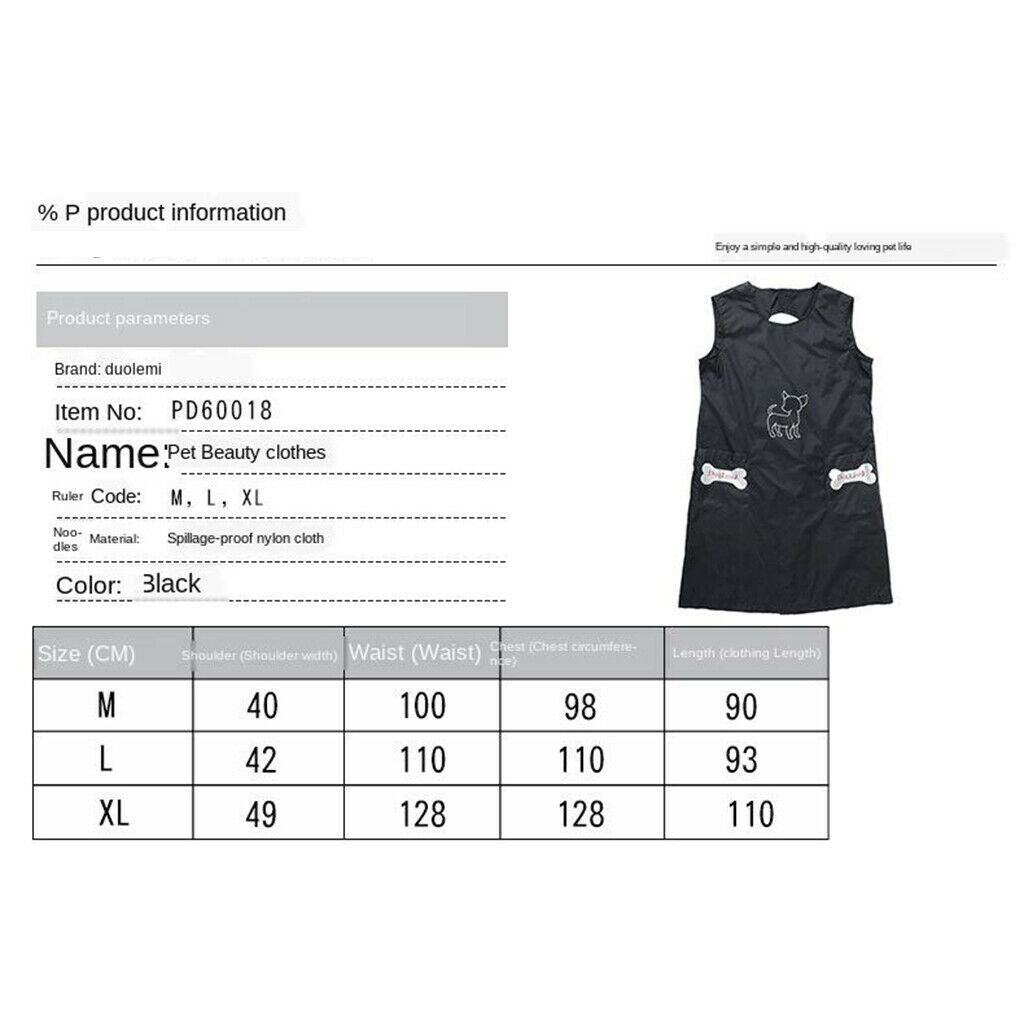 2pcs Pet Grooming Apron Pet Shop Work Clothes Smock Bibs for Women Men