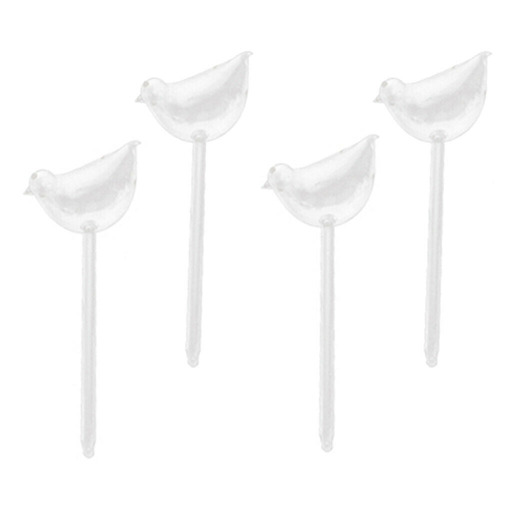 4x Glass Plant Flower Water Feeders Device Self Watering Waterer Accessories