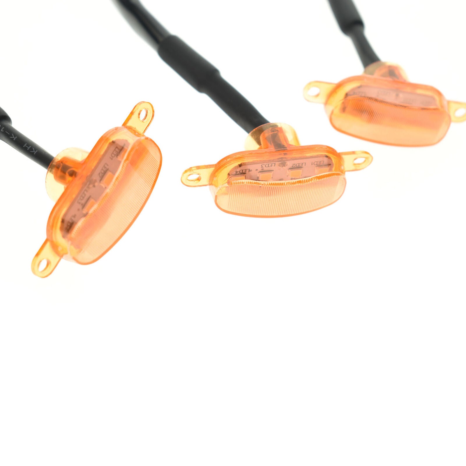 3x Yellow Lens Amber LED Front Grille Running Lights Lamps For Ford F-150 Raptor