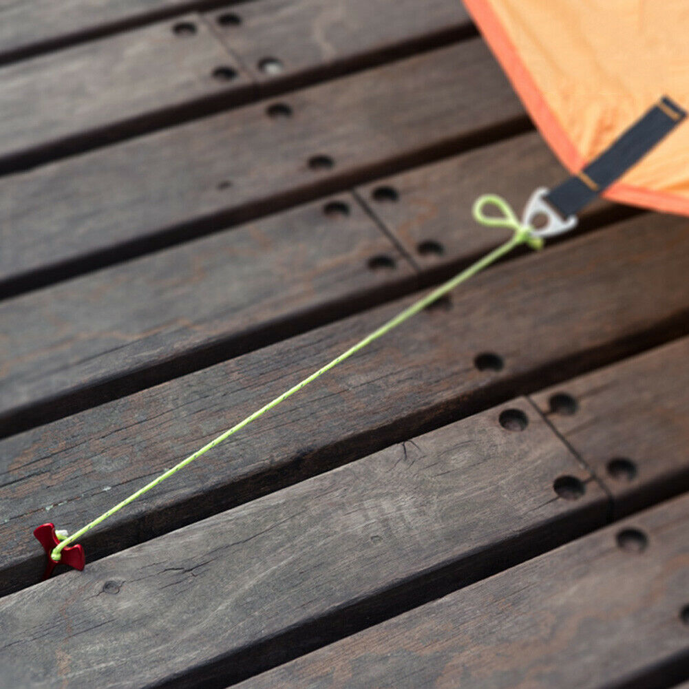 8pcs Floor Nail Camping Wedding Tent Peg Path Deck Camp Wind Rope Chains @