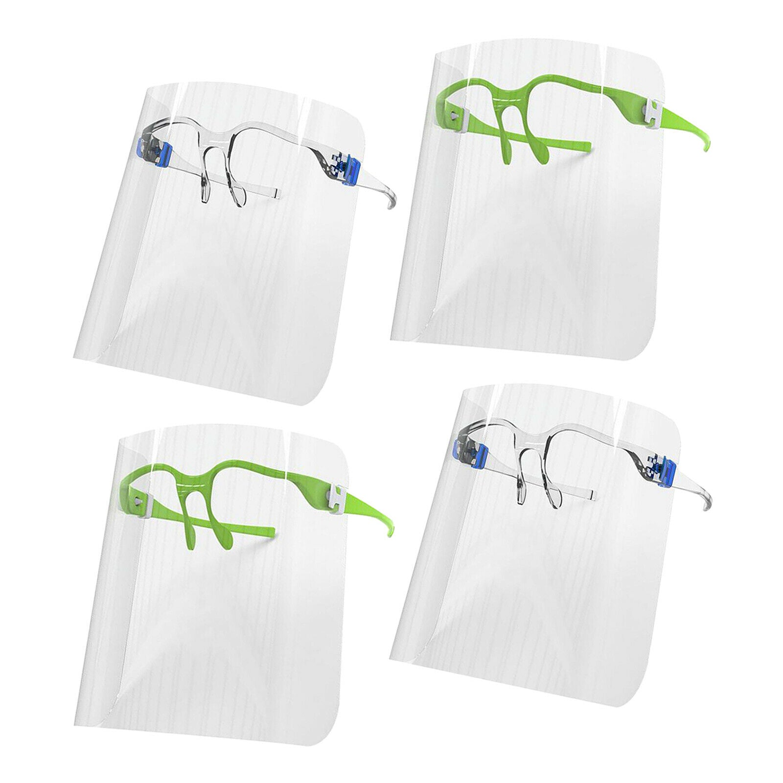 4Pcs Safety Full Face Shield Protection Reusable Visor Hat Anti-Spitting