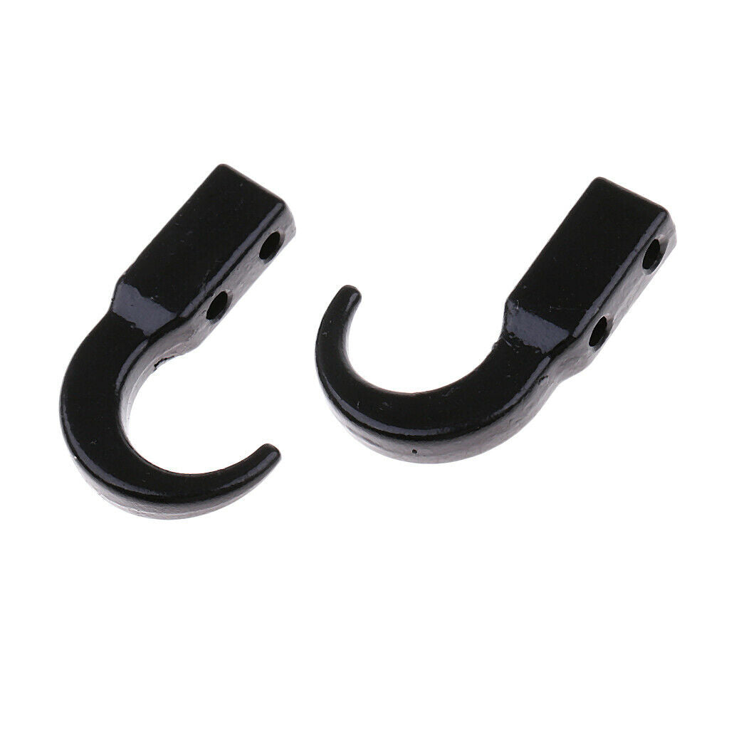 Black Metal Trailer Winch Tow Hooks for 1/10   D90 Remote Control Buggy