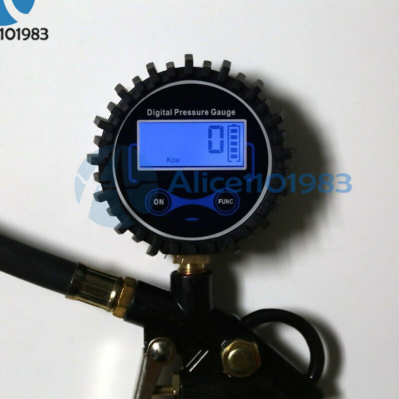 Digital Tire Inflation Gun Pressure Gauge Meter LCD Display for Car Truck Auto
