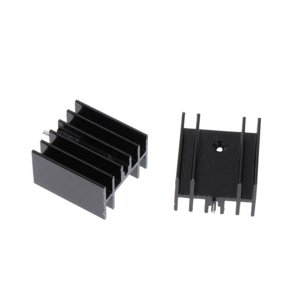 20x 24x16x25mm Black Aluminum  Sink For 7805 Mosfet Transistors+Screws