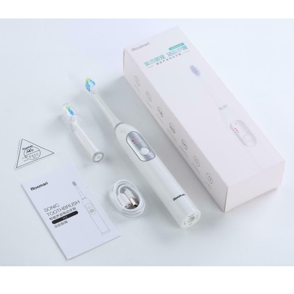 H2 Sonic Whitening Electric Cleaning Toothbrush 2 Dupont Heads Waterproof