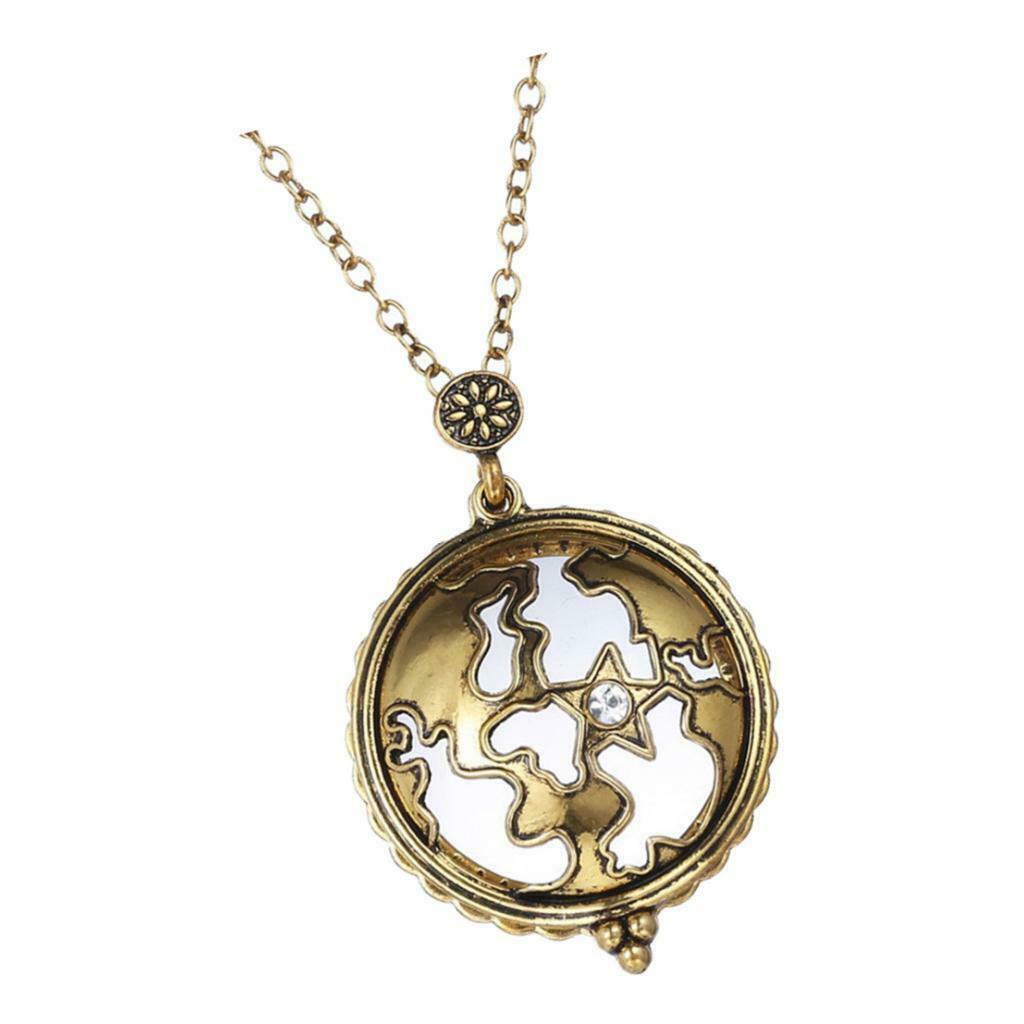 Magnifying Glass Locket Pendant Necklace Unisex Gothic Sweater Chain Jewelry