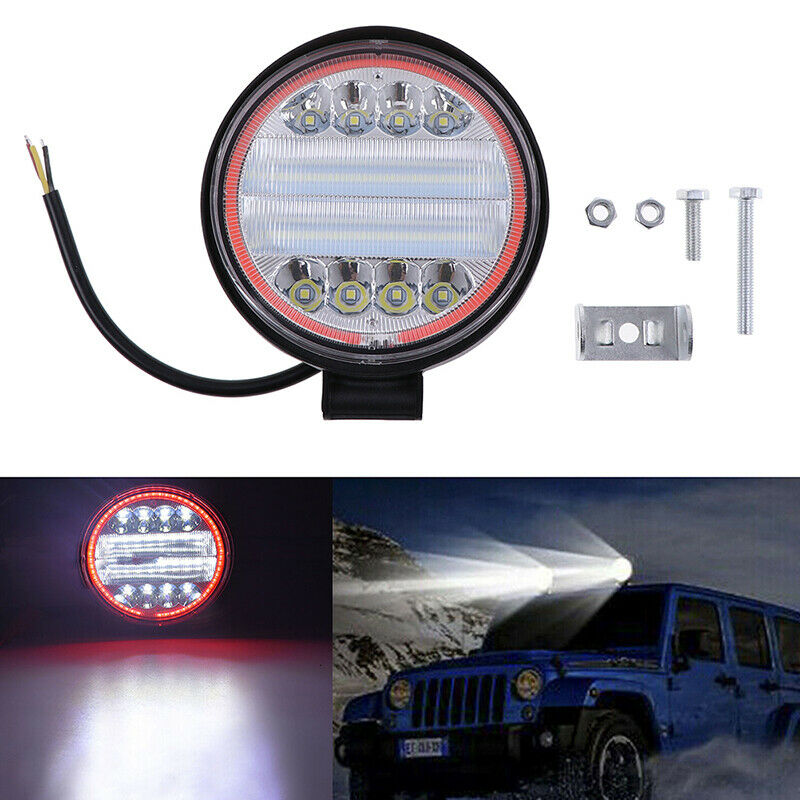 4 Inch 72W Round LED Work Light Spot Driving Lamp Headlight Offroad Truck Red Qx