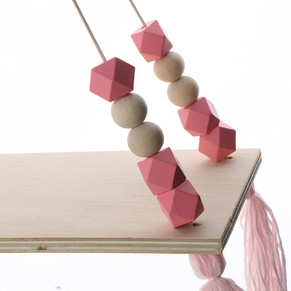 2x Wooden Floating Shelves Bracket Flower Vase Holder for Books Toys Set