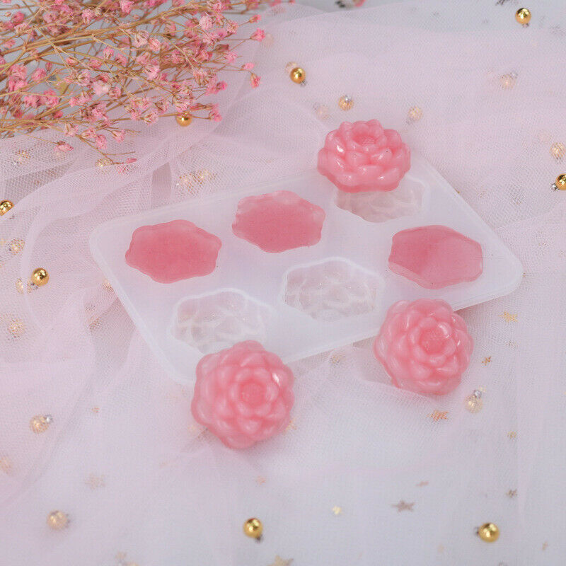 6 x Rose Flower Chocolate Silicone Mould Mold Homemade DIY Baking Tools C.l8