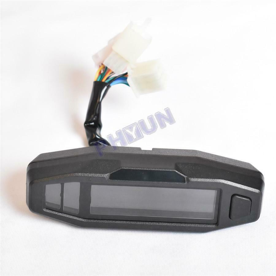 Motorcycle LCD Digital Speedometer Odometer + Sensor Max Speed 199km/h Universal