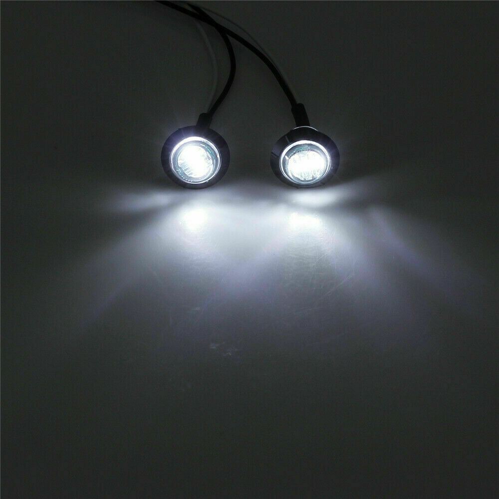 10X Round 3/4" Boat Trailer Truck LED Side Marker Clearance Bullet Light White