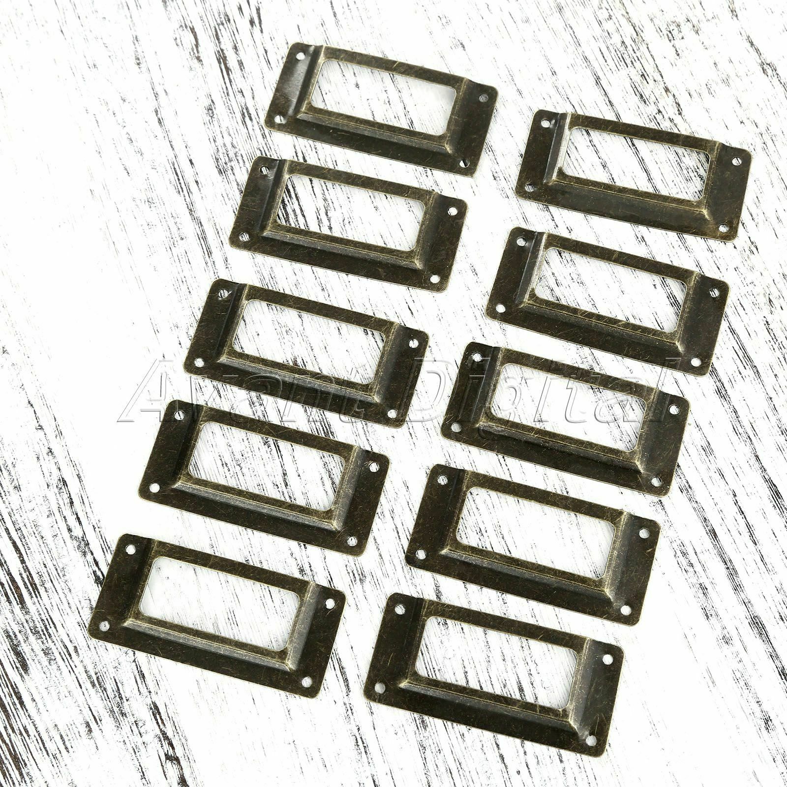 New Drawer Cabinet Frame Label Tag Jewelry Box File Name Card Holders 62mm*39mm