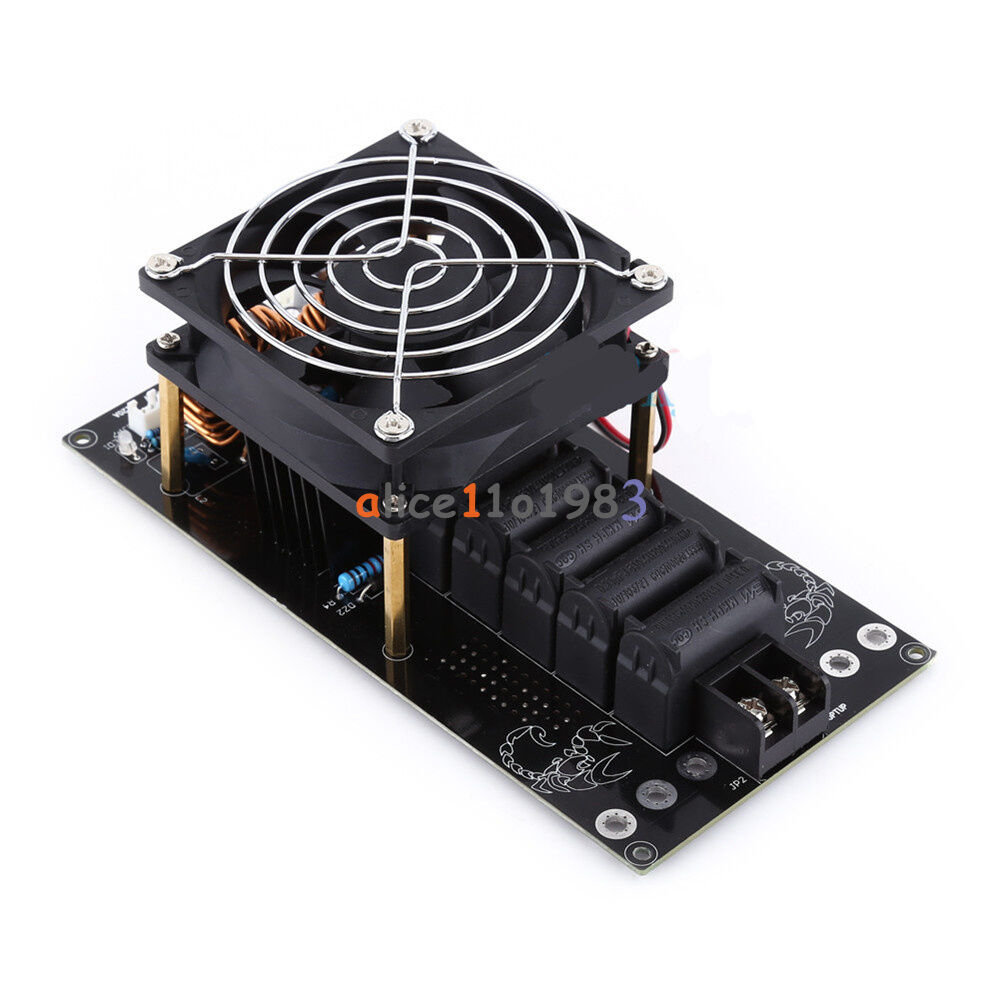 1000W 20A ZVS Tesla Induction Heating Board Heater Cooling Fan 12-36V Assembled