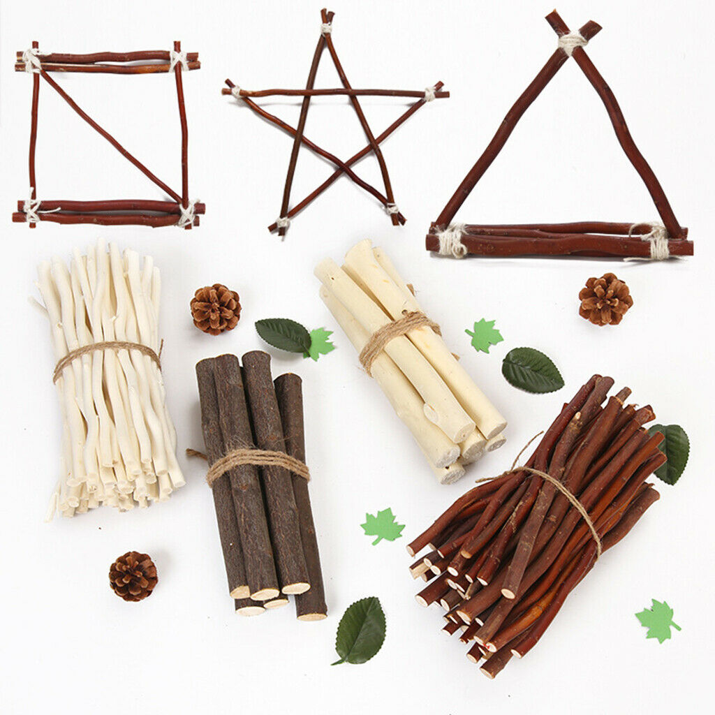 100x Wood Branch Sticks Rod Bulk Driftwood Wooden Pieces Twig Wood Crafts