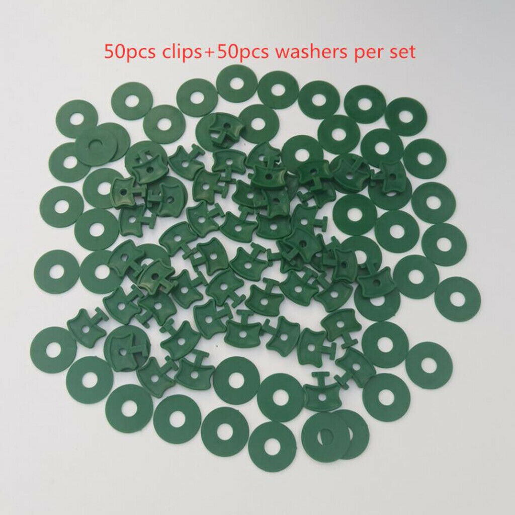50Pcs/Set Greenhouse Twist Clips Washers Set Shading Fixing Clips w/ Washers