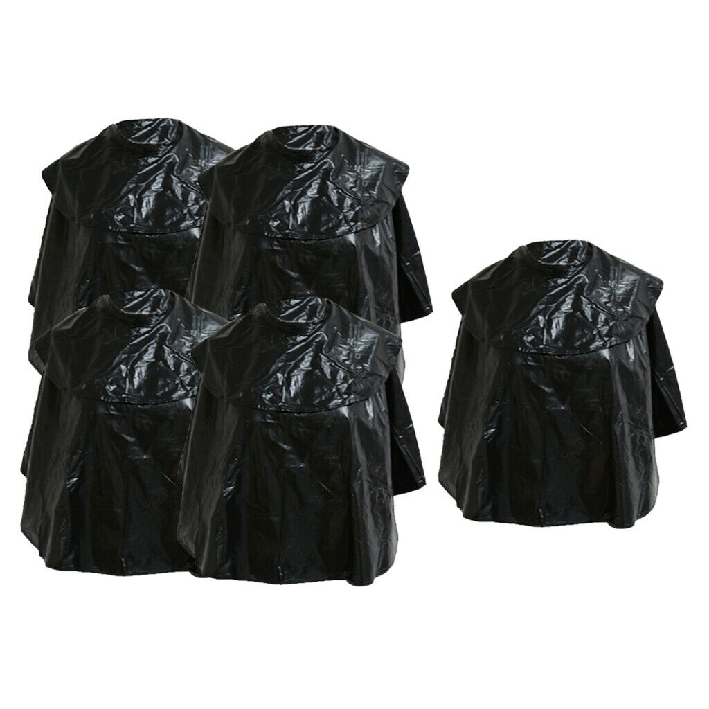 5x Hair Cutting Cape Unisex Salon Hairdresser Barber Shop Gowns Capes Black