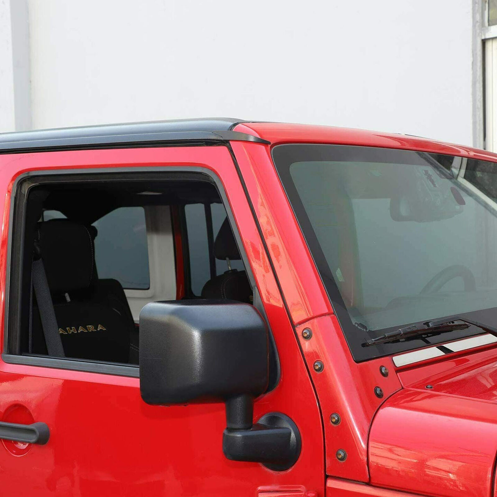 2PCS Window Water Rain Gutter Extension Slot Fit For Jeep Wrangler JK 2007-2017