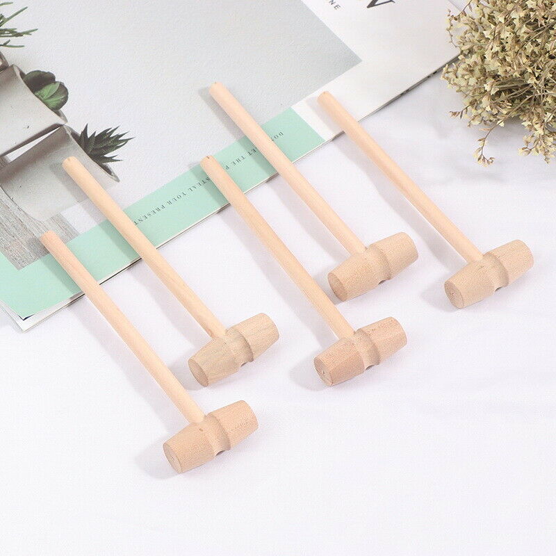 5Pcs Wooden Hammer Mallet Carving Tool Leather Craft Jewelry Making Hammer T Tt