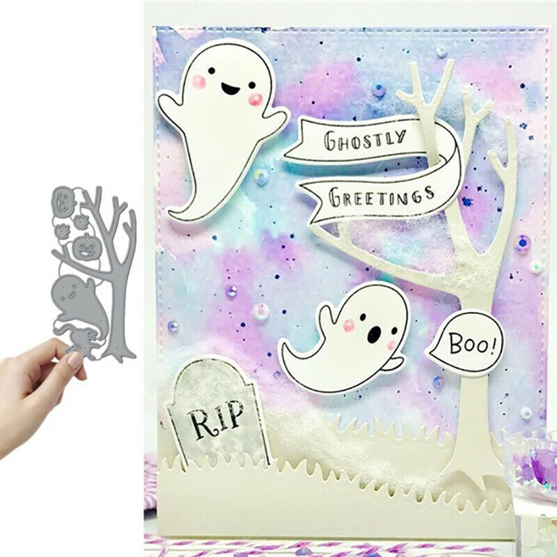 Halloween Metal Cutting Dies Ghost Craft Pumpkin Stencils for DIY Embossi.l8