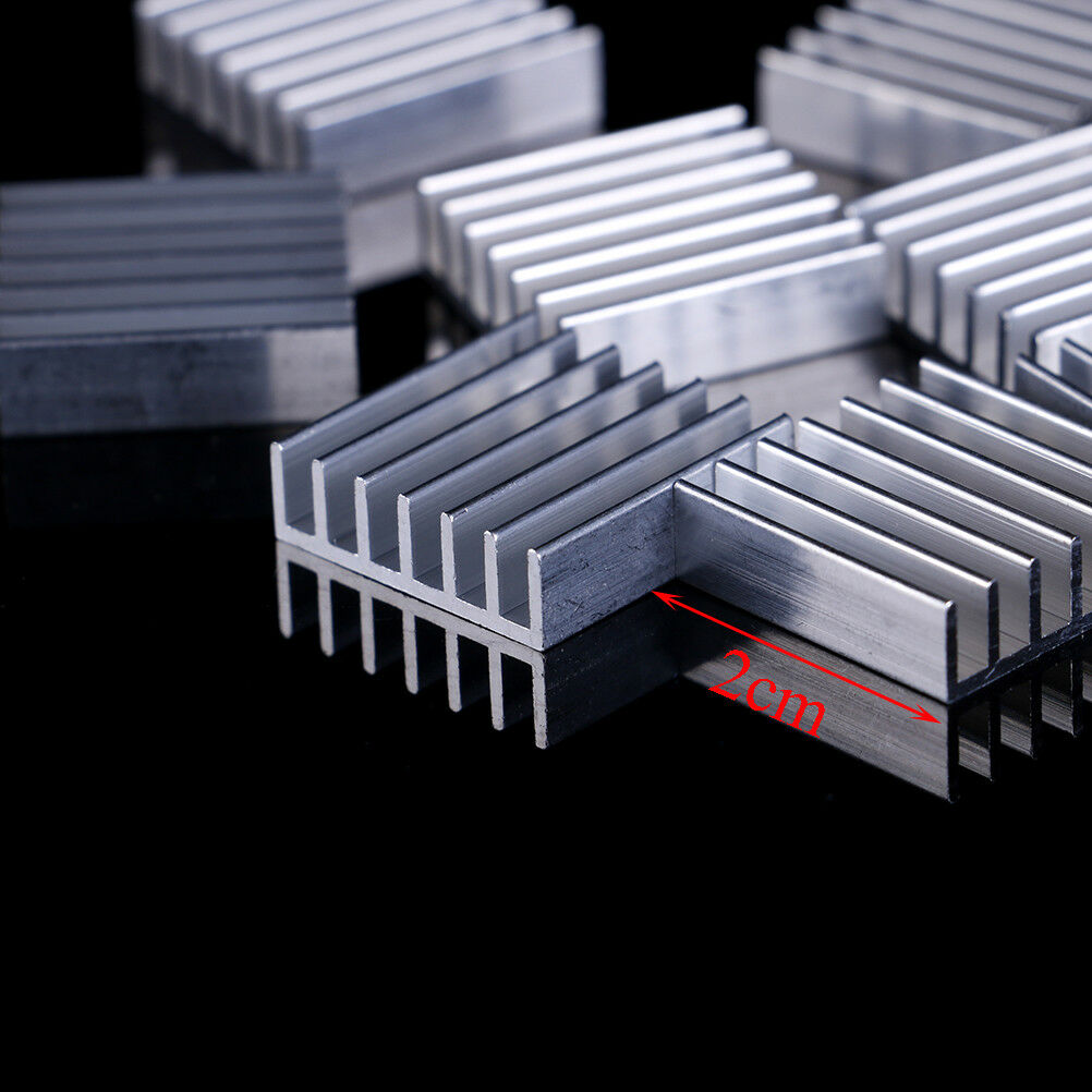 10pcs Aluminum 20x20x6mm IC LED Cooling Cooler Heatsink Heatsinks With Tap.l8