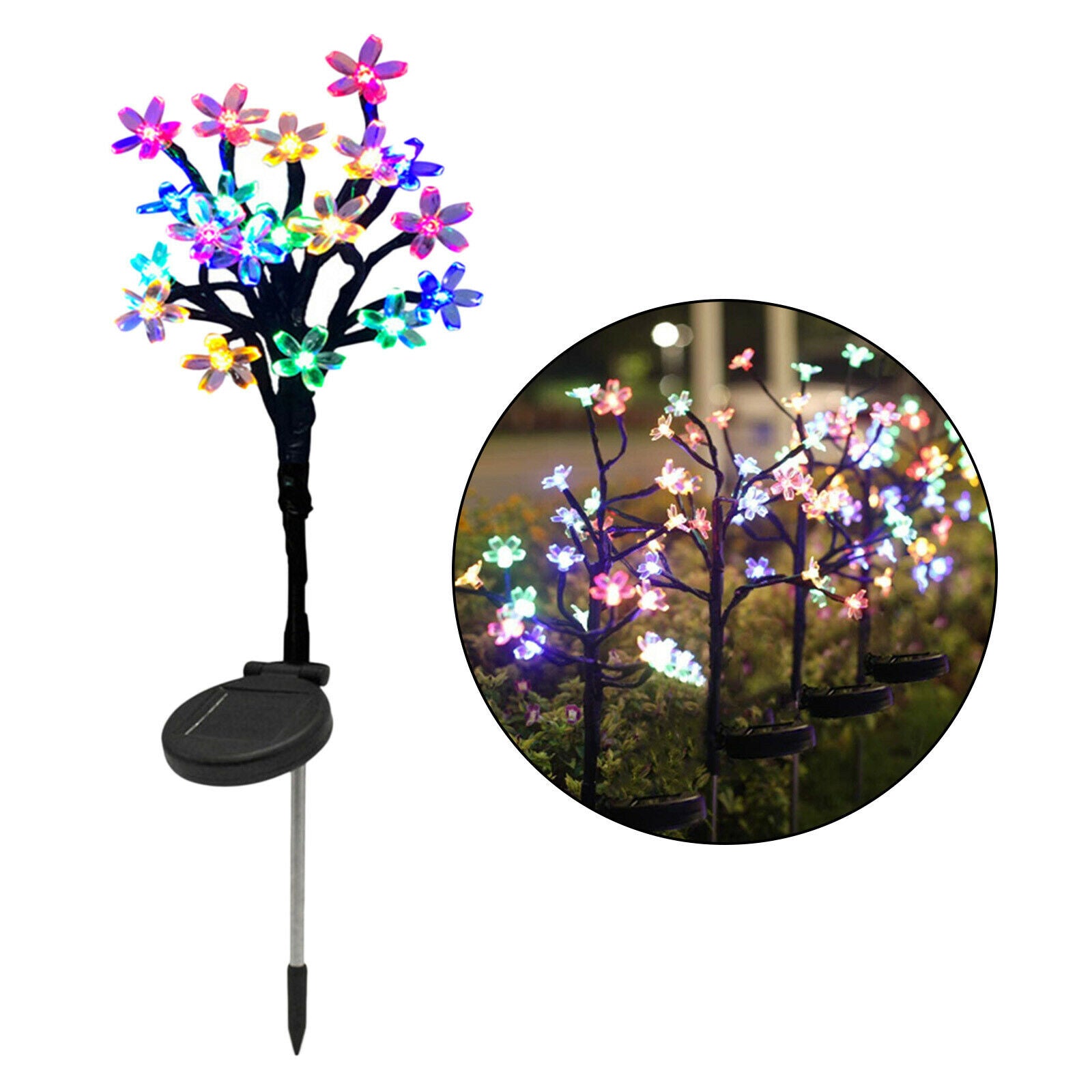 Landscape LED Sakura Stake Solar Power Garden Light Solar Stick Lights