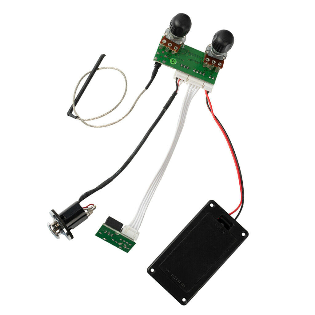Ukulele Pickup Active Amplifier Treble w/ 3.5mm   Cord for Ukulele Parts