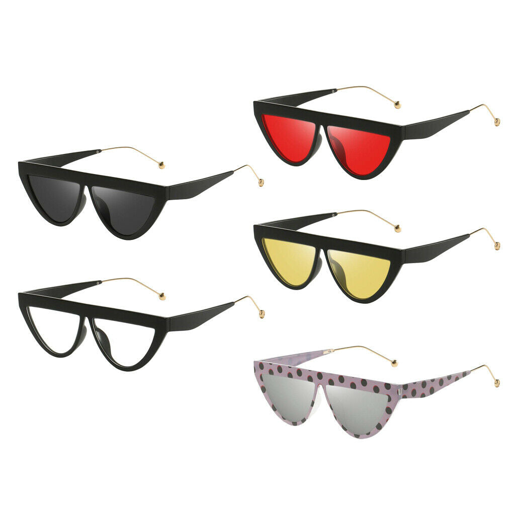 Women Mens Triangle Mirrored Sunglasses Eyewear Black Frame Gray Lens