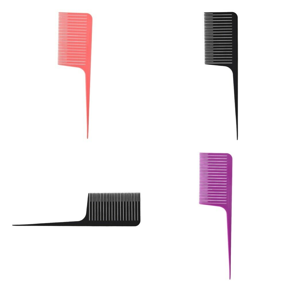 4x Professional Plastic Weave Highlighting Foiling Hair Comb Salon Combs