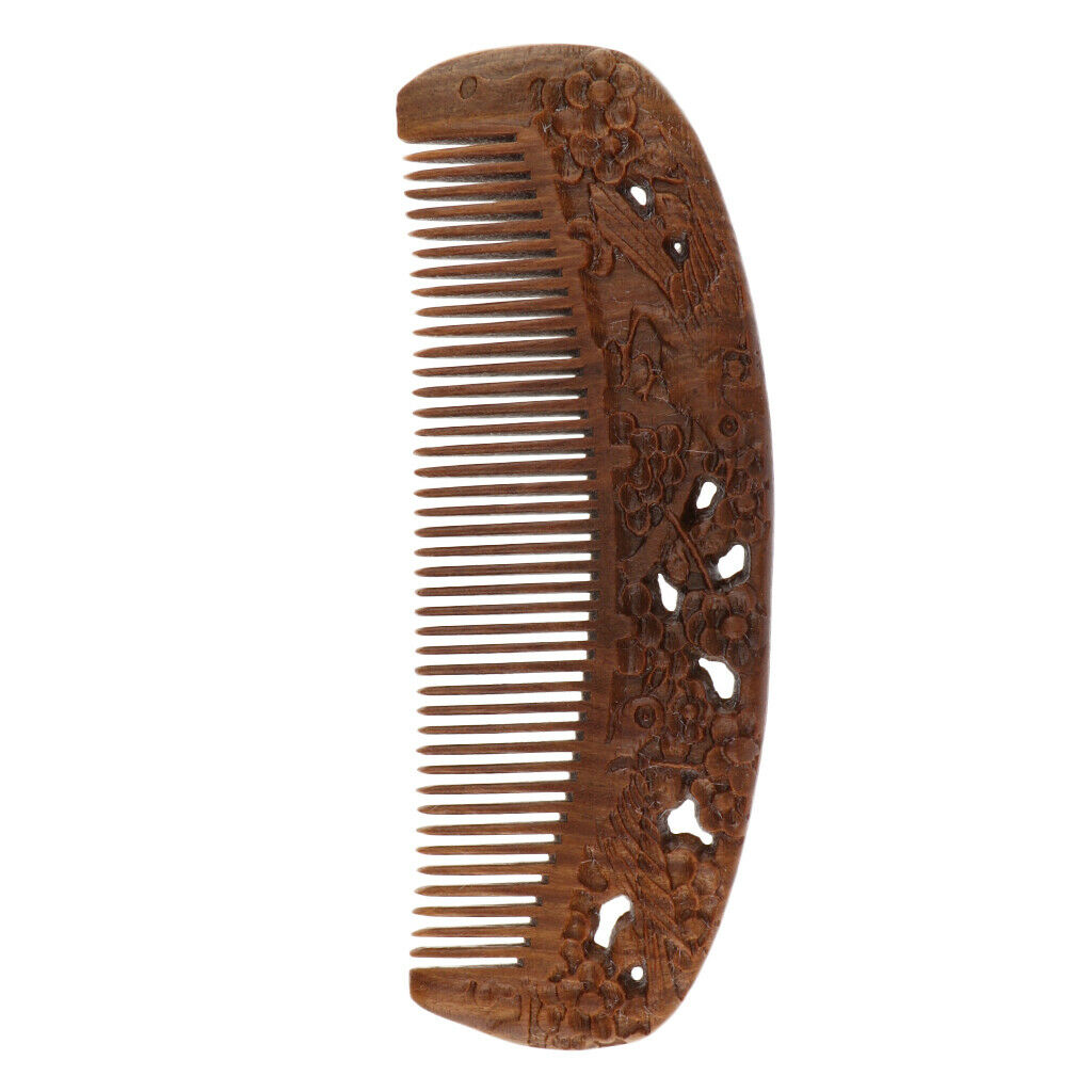 Handmade Polishing Natural Wooden Scalp Massage Detangling Comb Brush L166
