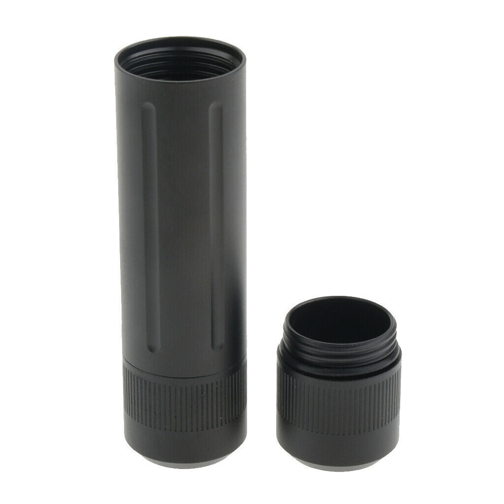 2X Aluminum Pill Holder Outdoor Sealed Waterproof Container Storage Leak Proof