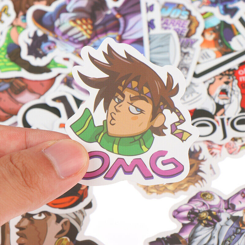 50Pcs Jojos Bizzare Adventure Stickers For Motorcycle Laptop Bicycle Skatebo^DD
