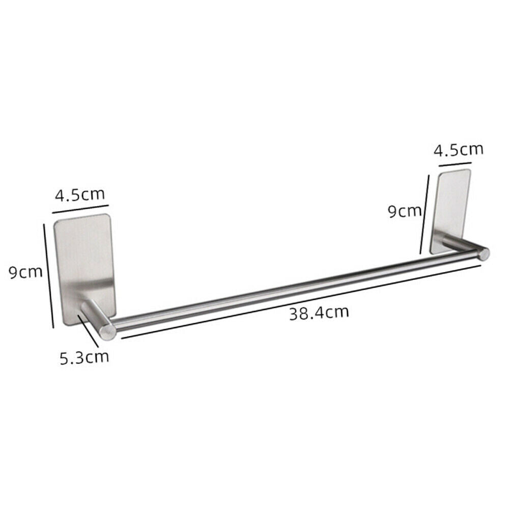 Stainless Steel Over Door Towel Hook Rack Kitchen Cabinet Storage Shelf Holder