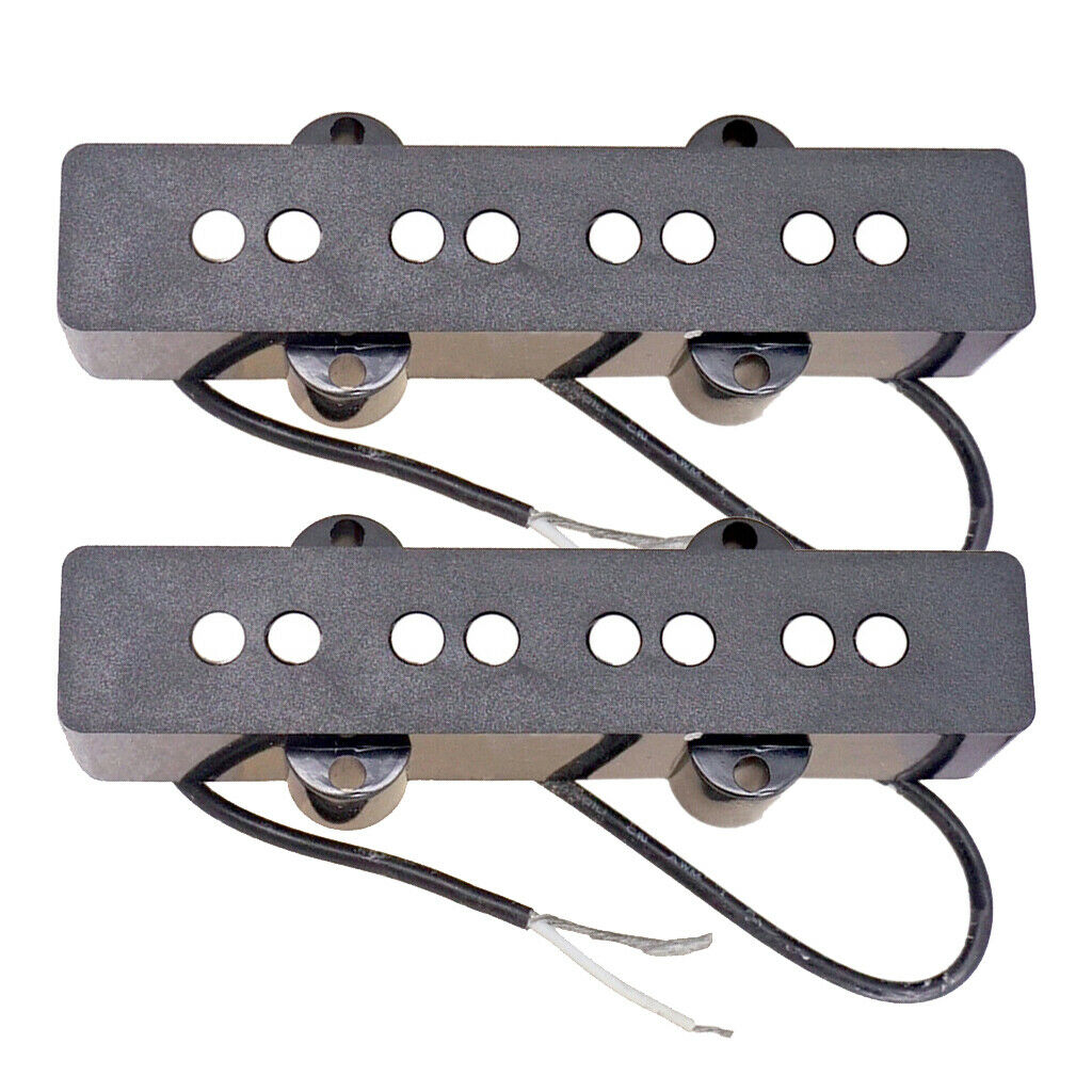 Lovoski 2 Pieces Black Open  Pickup for 4 Strings Jazz Bass