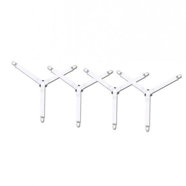 8 Pieces 3-Heads White Bed Sheet Holder Strap Clip Blankets Sheet Gripper Garter