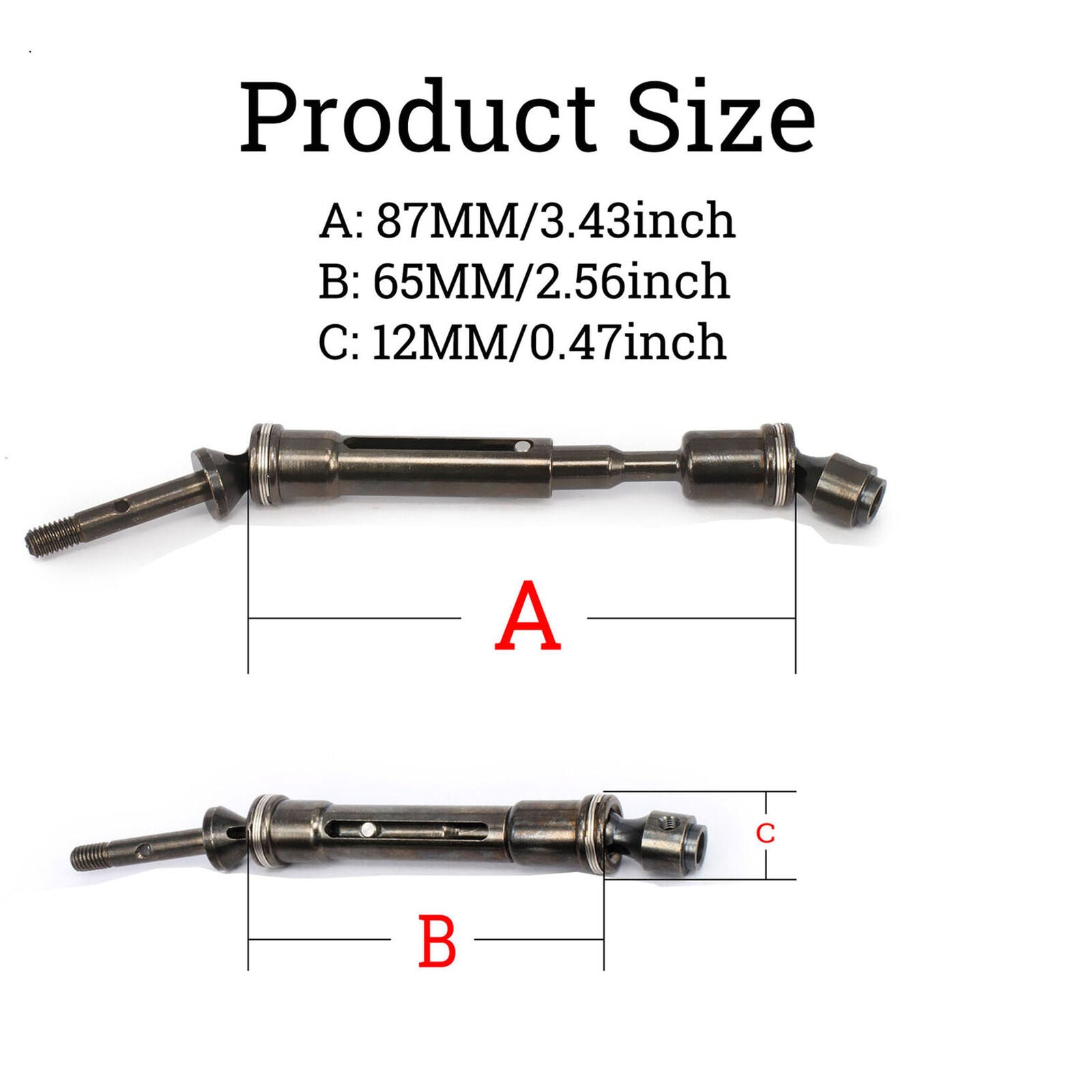 Steel Front Rear Drive Shaft For 1/10 Traxxas Slash Rustler VXL Stampede 4X4 VXL