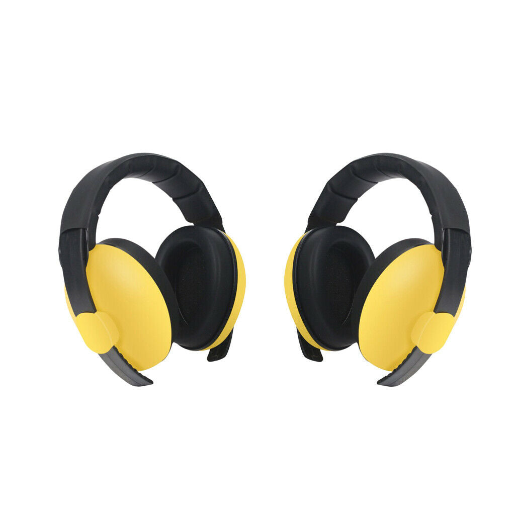 2xBaby Kids Ear Defenders Noise Reduction Protector Muff Earmuffs yellow