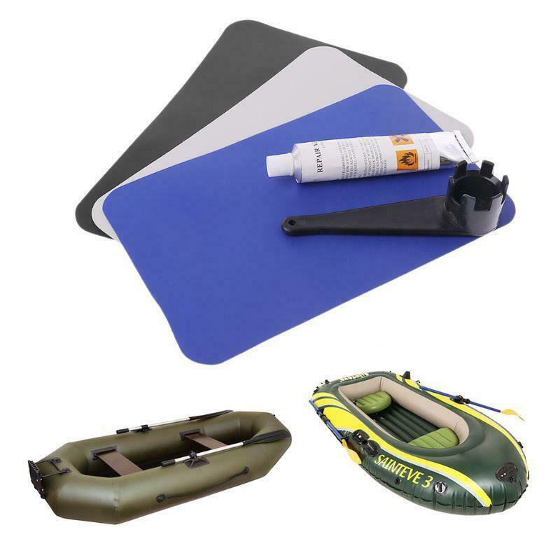 Inflatable Boat Swimming Pool Kayaking PVC Puncture Repair Patch Glue Kit Canoe