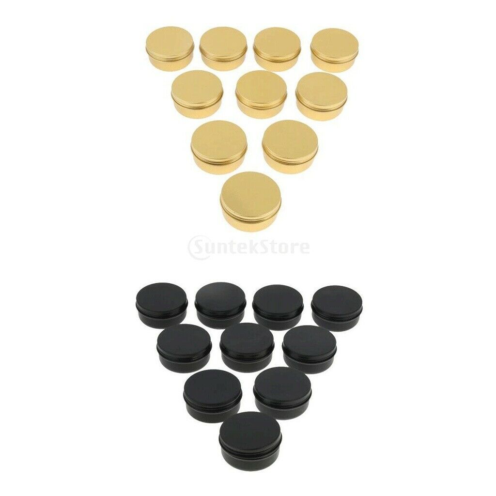20 Pieces Empty Metal Cosmetic Containers Travel Tins Makeup Sample Jars 30g