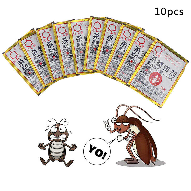 10pcs Powerful Pest Exterminator Insect Repellent Bait Removal Bag Cleaning R Wn