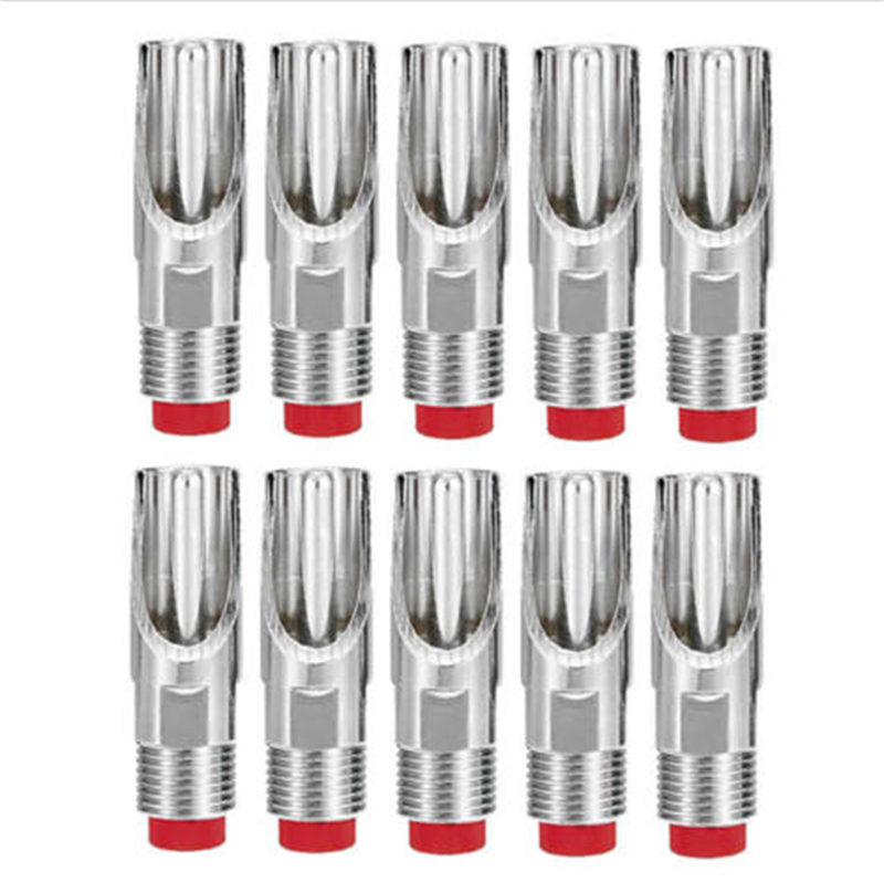 10PCS Stainless Steel 1/2" PT Thread Pig Hog Automatic Nipple Drinker Waterer Ne