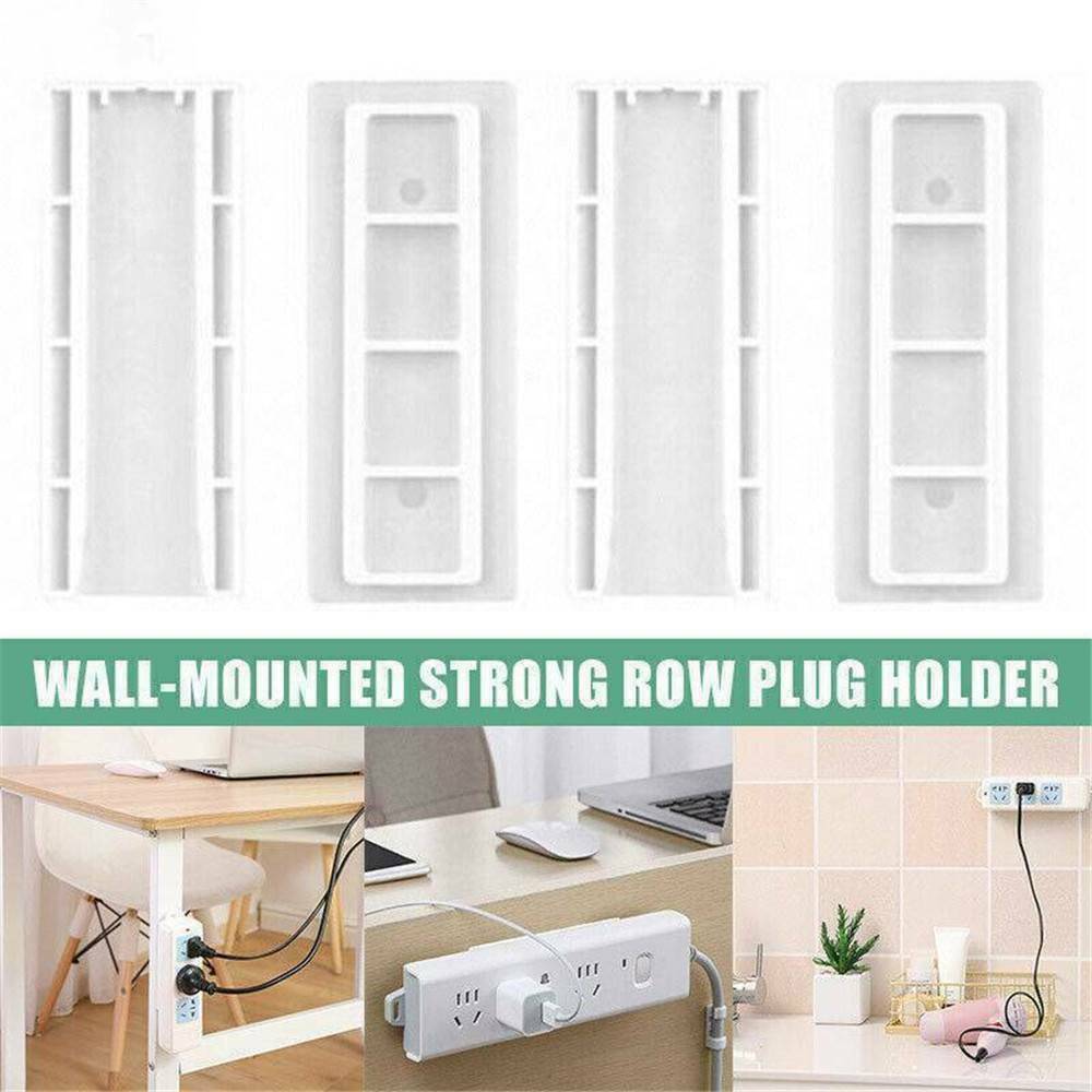 1pcs Portable Wall Hanging Patch Panel Wall Storage Plug Extension Socket Holder