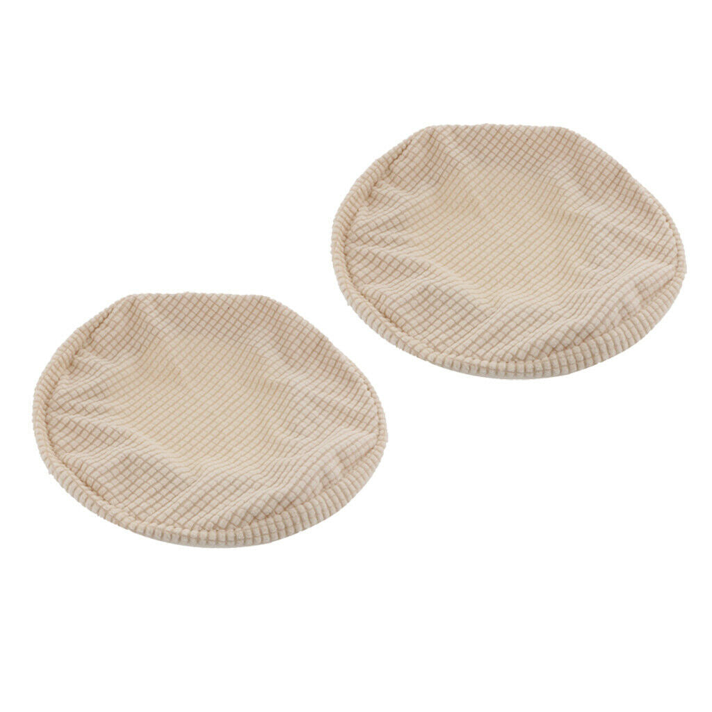 2x Elastic Bar Stool Covers Round Chair Seat Top Slipcovers Cushion Sleeves