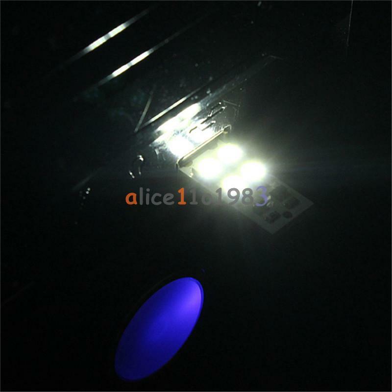 5PCS Bulb Card Lamp Keychain White Pocket Mini USB Touch switch 4LED Night Light