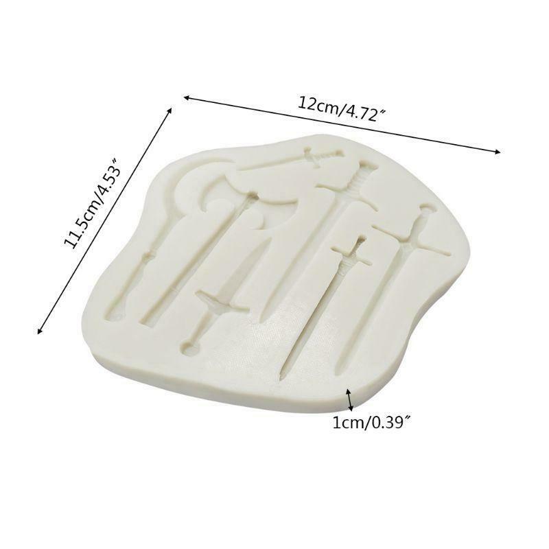 Weapons Sword Silicone Mold Fondant Chocolate Cake Decorating Mould Baking Tool