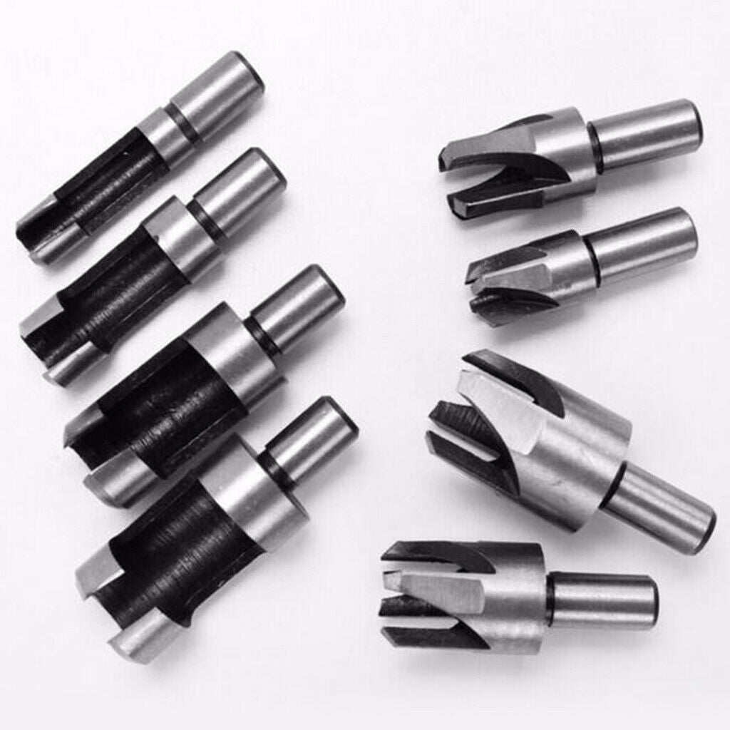 5/8" 1/2" 3/8" 1/4" Wood Plug Cutter Set ,Cutter Tenon Drill Bit Cutter Cork