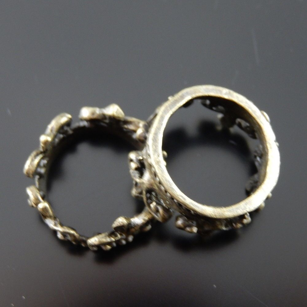 20 pcs Antiqued Bronze Iris Floral Crown Pendant Charm Alloy For Jewelry 18x9mm